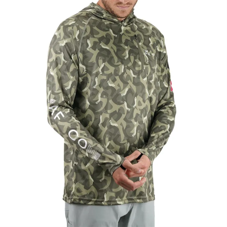 Camo Fishing Hoodies Performance Shirt