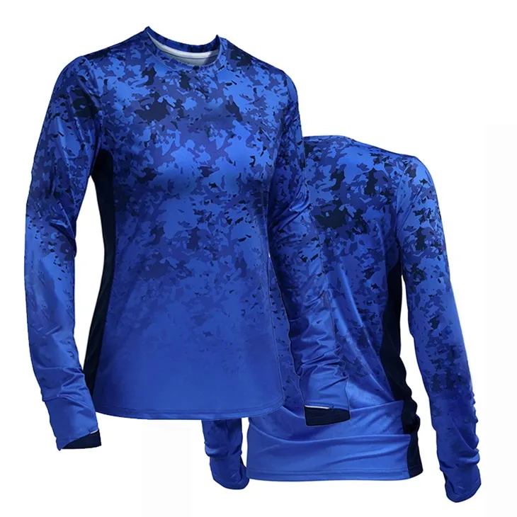 Women Long Sleeves T-Shirt-Royal Blue